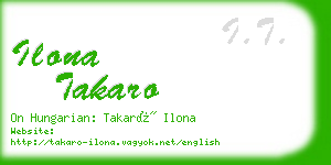 ilona takaro business card